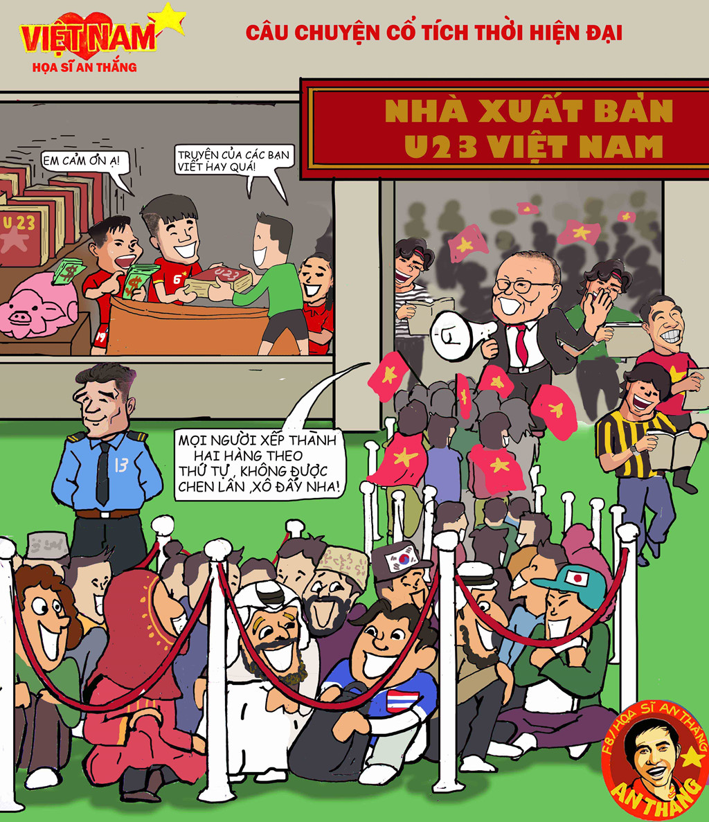 Hí họa: U23 Việt Nam tạo địa chấn Á châu